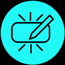 icon representing a pencil editing a rectangular shape in a bright background suitable for digital content and creative design 4 options for enhancement