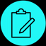 clipboard with a pencil icon representing note taking and organization featuring five essential items